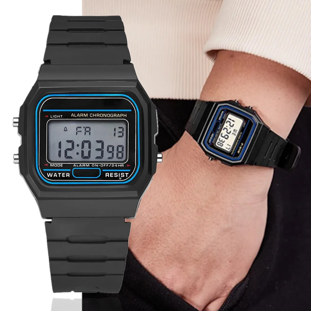 Fashion Sports Men's Digital Watches Top Brand Simple Square LED Wristwatch Causal Silicone Mens Electronic Clock Reloj Hombre