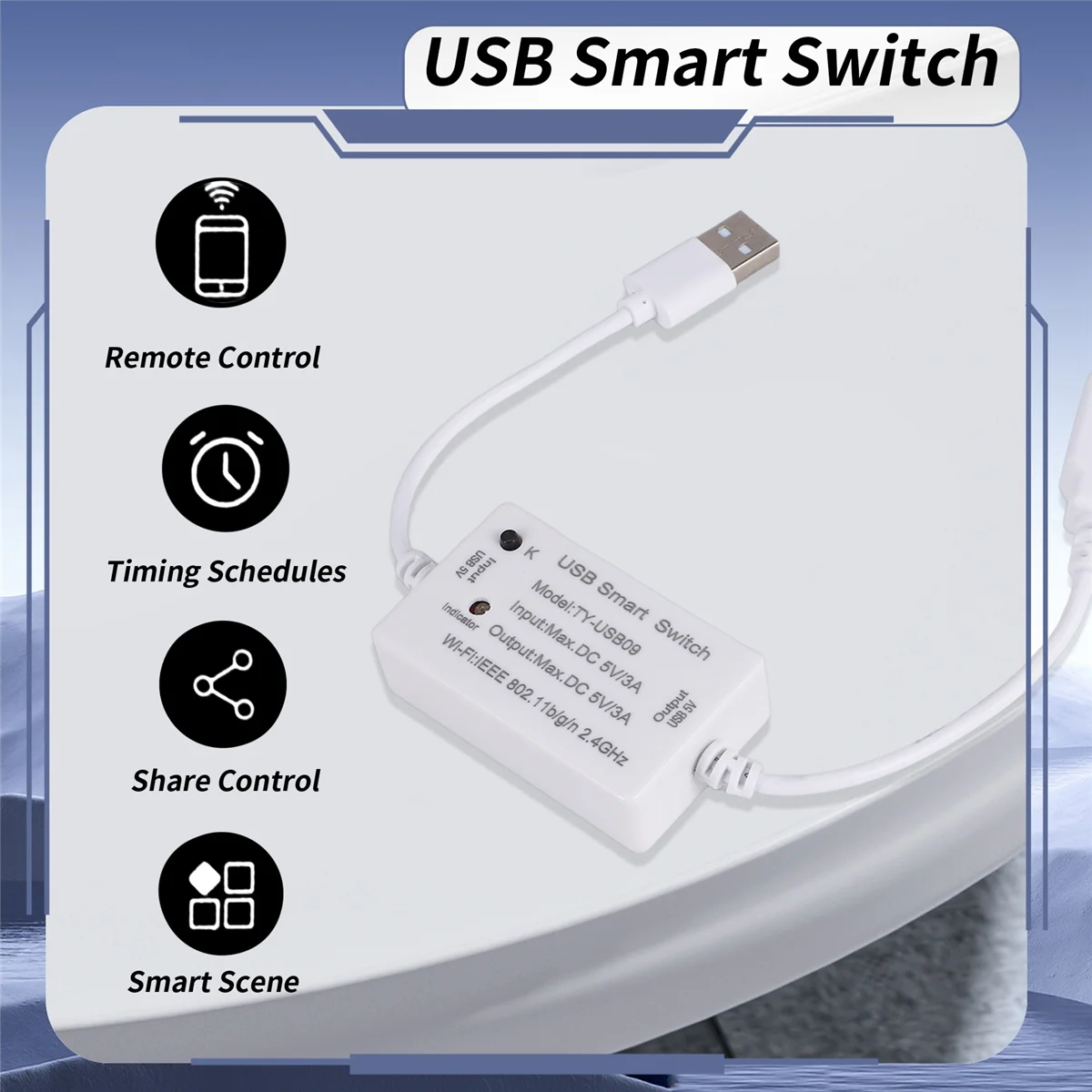 ABQR Tuya USB مفتاح ذكي WIFI تحكم عالمي قواطع الموقت الحياة الذكية لأجهزة USB للمنزل #5