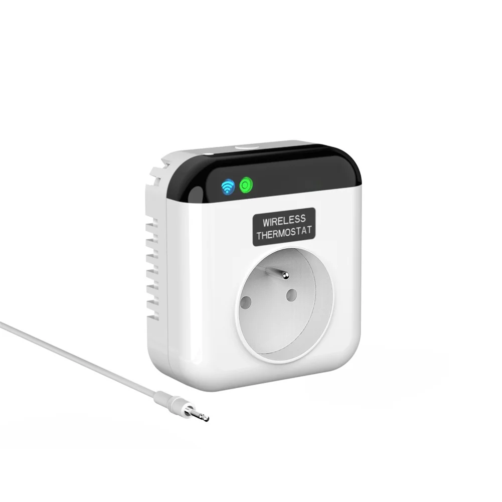 Plug-in Programmable Smart Thermostat Socket,WiFi App Control,Voice Control Compatible With Tuya= For Heaters And Cooling Device