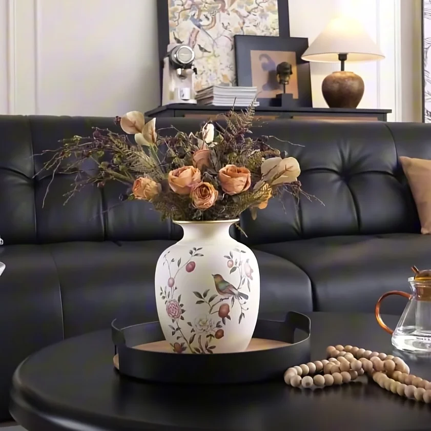

New Chinese Style Ceramic Vase for Living Room Flower Arrangement Dining Table Decor