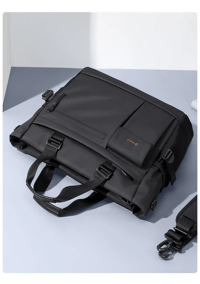 GOLF QUALITY Large Capacity Men's Briefcase 15.6" Business Travel Laptop Bag Casual Handheld File Multi-functional Office Bag