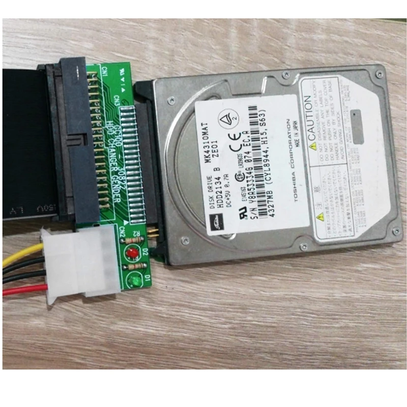 2.5 to 3.5 IDE Adapter,2.5 Inch 44 Pin Hard Disk Drive Laptop IDE to 40 Pin 3.5 Inch Desktop PC PATA Port Converter Card Adapter