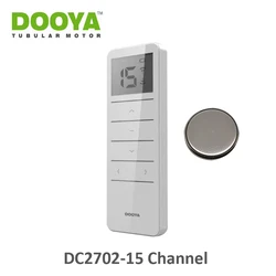 Dooya-DC2702 15-canal controlador remoto para Dooya RF433 Motor, controle remoto sem fio, controle através da parede, bateria