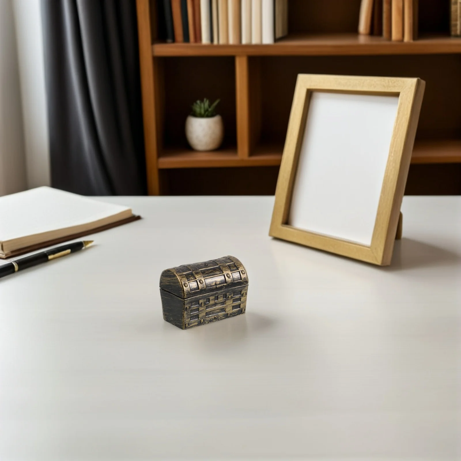 

6Pcs Miniature Pirate Chest Vintage Style Jewelry Storage Box Party Supplies Dark Brown Trinket Organizer Creative Storage Box