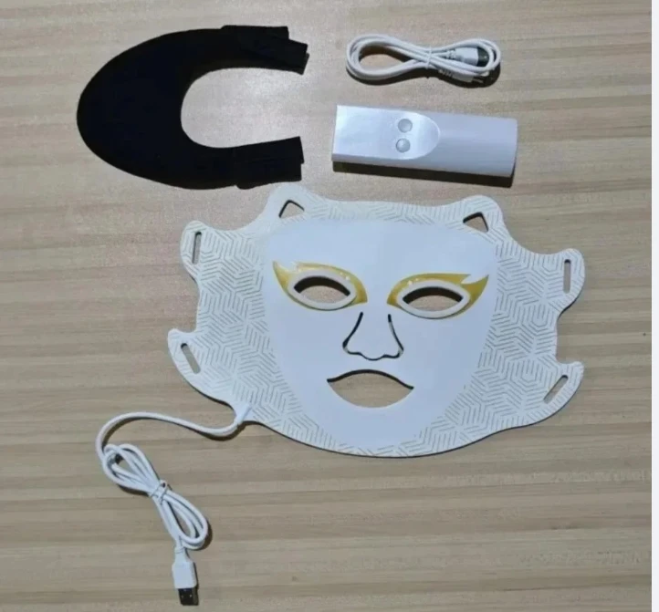 Wireless silicone LED face and neck mask (listing 0694), view 4