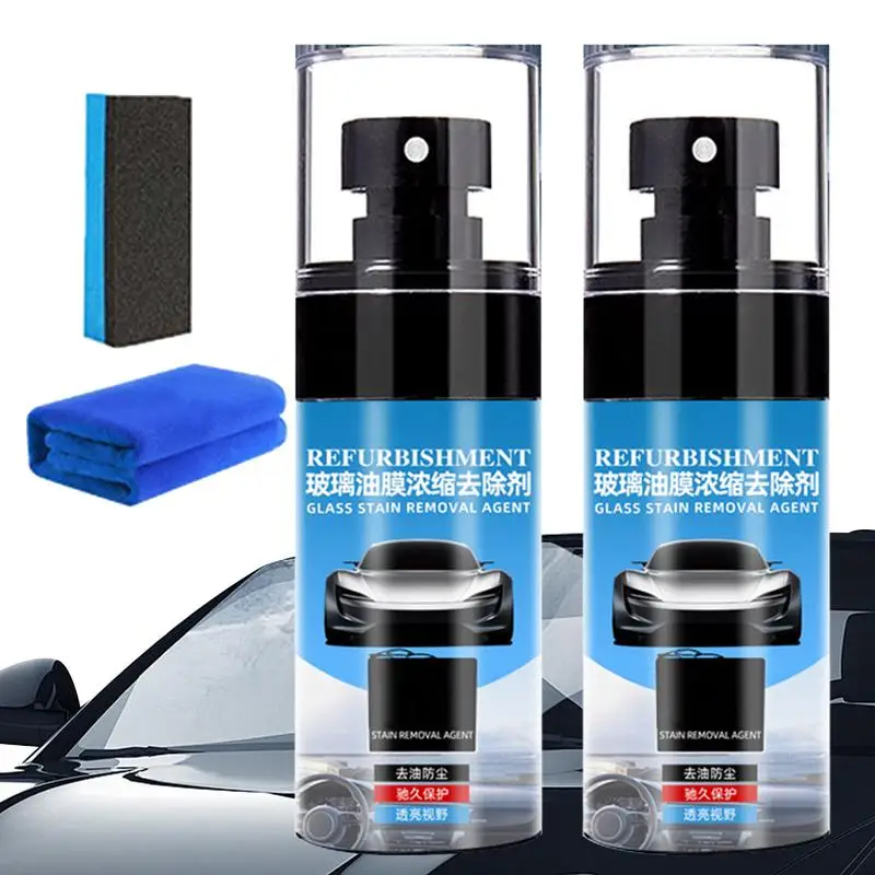 

Средство для удаления масляной пленки из автомобильного стекла, 60 мл, средство для очистки автомобильного стекла, 2X автомобильное пятновыводитель для ежедневного использования, обезжиривающее средство для дома, автогрузовика