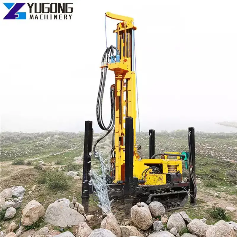 Crawler Water Well Drilling Rig Geotechnical 150m Soil Testing Core Portable Diesel Water Well Drill Rig Machine for Water