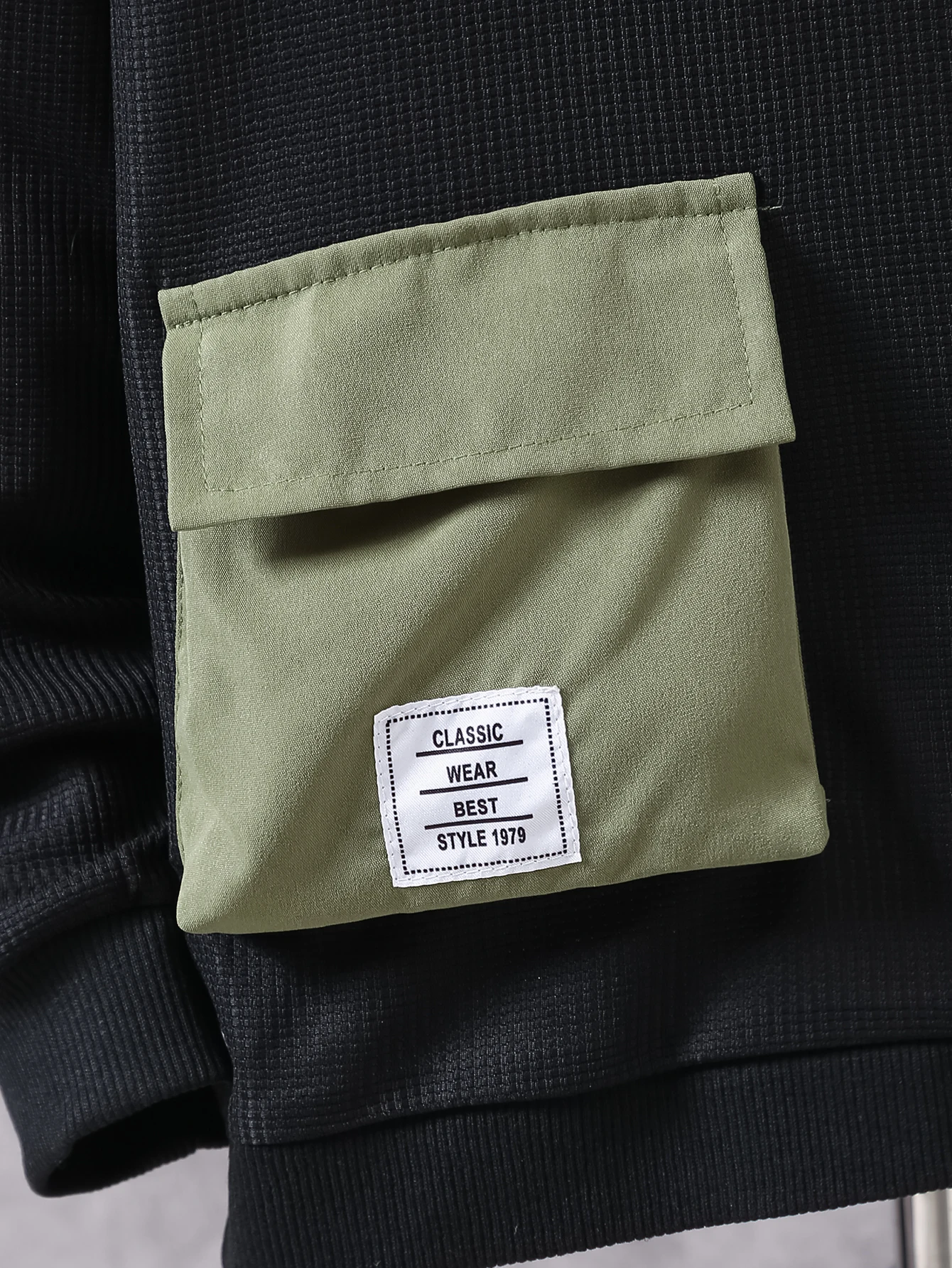 الأولاد الربيع والخريف جديد البلوز جولة الرقبة مضلع جيب التسمية طويلة الأكمام تي شيرت غير النظامية البضائع جيب حزام التسمية سراويل تقليدية مجموعة