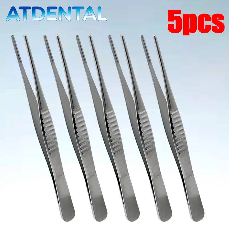 5pcs Debakey Forceps Atraumatic Vascular, Tissue Grasping Forceps for Precise Surgical Procedures