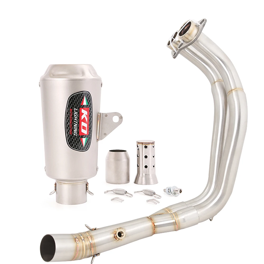 For Yamaha YZF-R7 2021-2025 MT07 FZ07 2014-2024 Motorcycle Full Exhaust System Header Pipe With DB Killer Stainless Steel