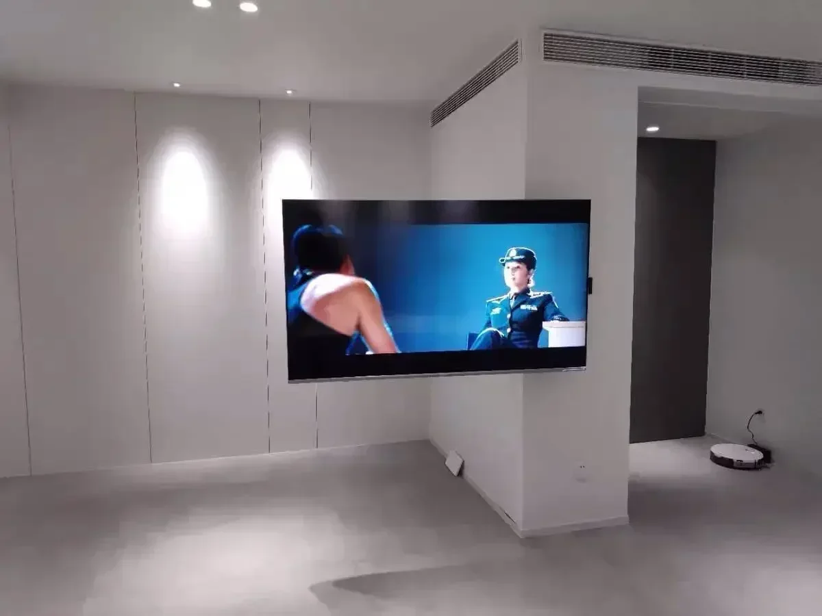 

In Stock 32-85inch motorized Electric swing arm Full motion TV wall mount smart remote control swivel arms TV wall bracket