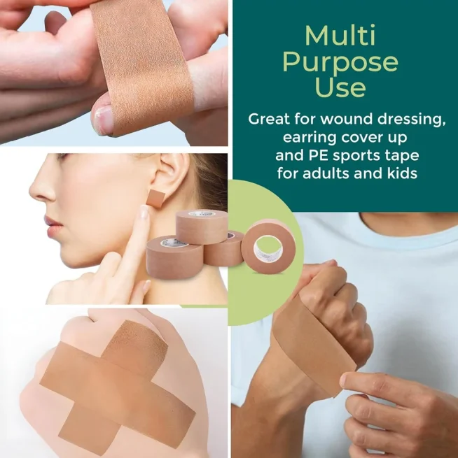 

Skin-Tone Breathable Adhesive Bandage & Surgical Tape – Wound Dressing Care & Sports Wrap Essential