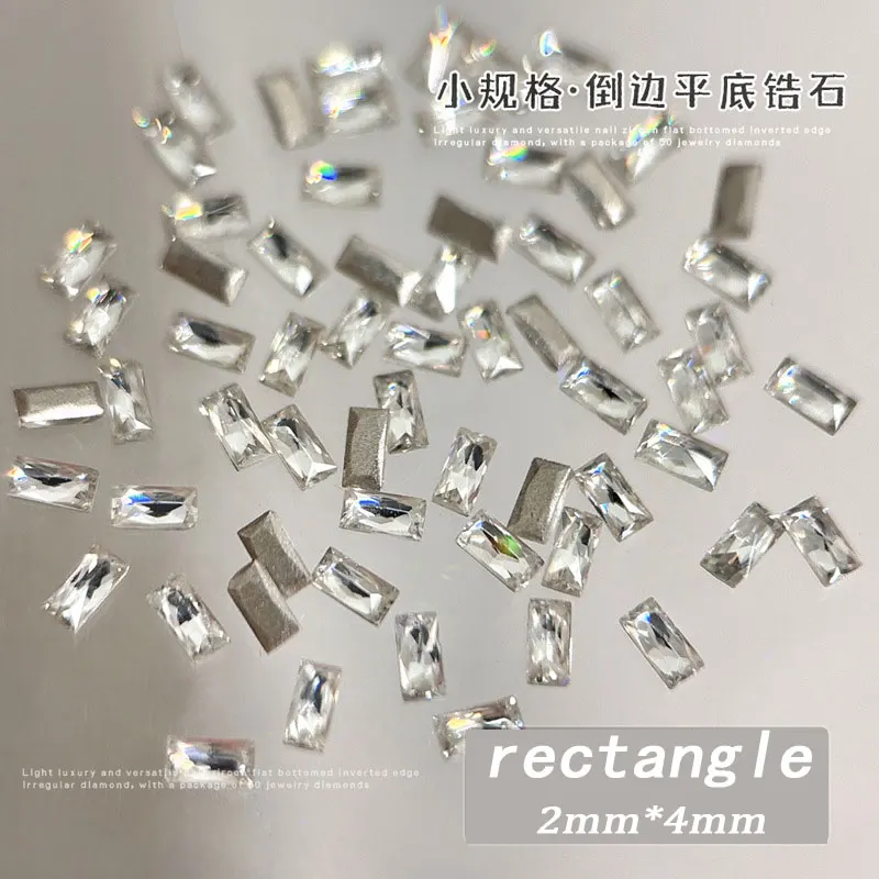 100 Stück glänzende Zirkon-Strasssteine, Nagel-Charms, 1,5 x 3 mm, Mini-Rhombische Nägel, Edelsteine, flache Rückseite, Nagelkunst, Basteln, Diamanten, Dekoration GT5
