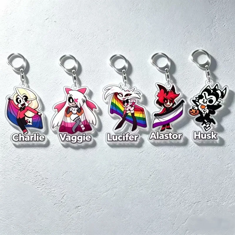 For Hotel Husk Dust CharlieHomemade Acrylic Keychain Pendant Bag Charms Game Anime Collection Toy Gift 5cm Product: Keychain