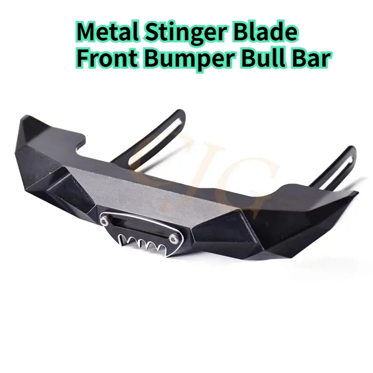 RC Metal Stinger Blade Front Bumper Bull Bar For Axial SCX10 90046 TRX4 1/10 Scale Crawler Customizable Upgrade Accessories
