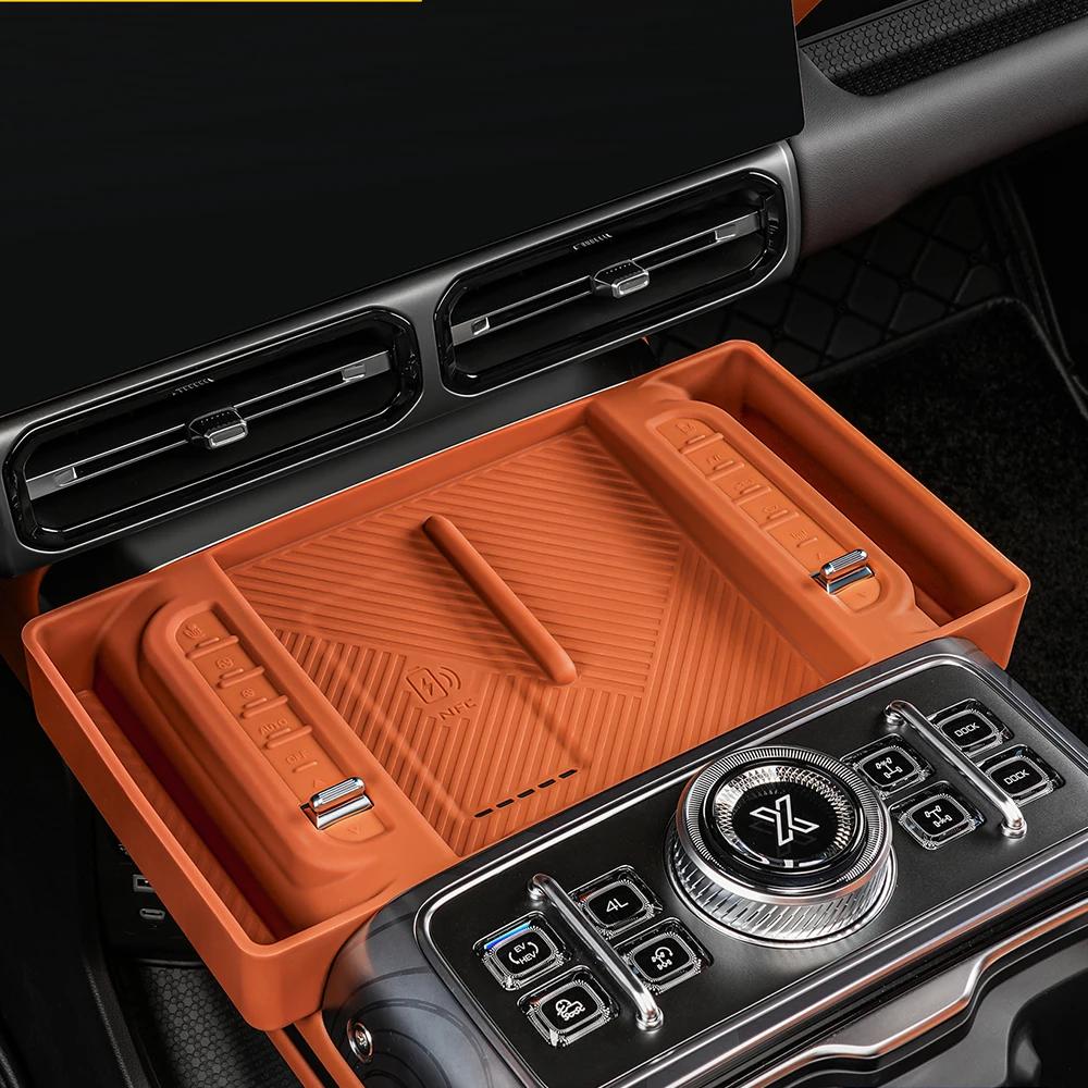 

Suitable For Jetour G700 Wireless Charging Silicone pad Central Control Storage box Anti Slip pad Interior Decoration Accessorie