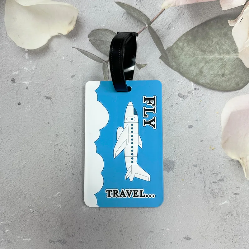 

Новинка 2025 года, багажная бирка из ПВХ, посадочная бирка, идентификация багажа самолета, багажные бирки с защитой от потерь, бирка для чемодана, дорожные аксессуары