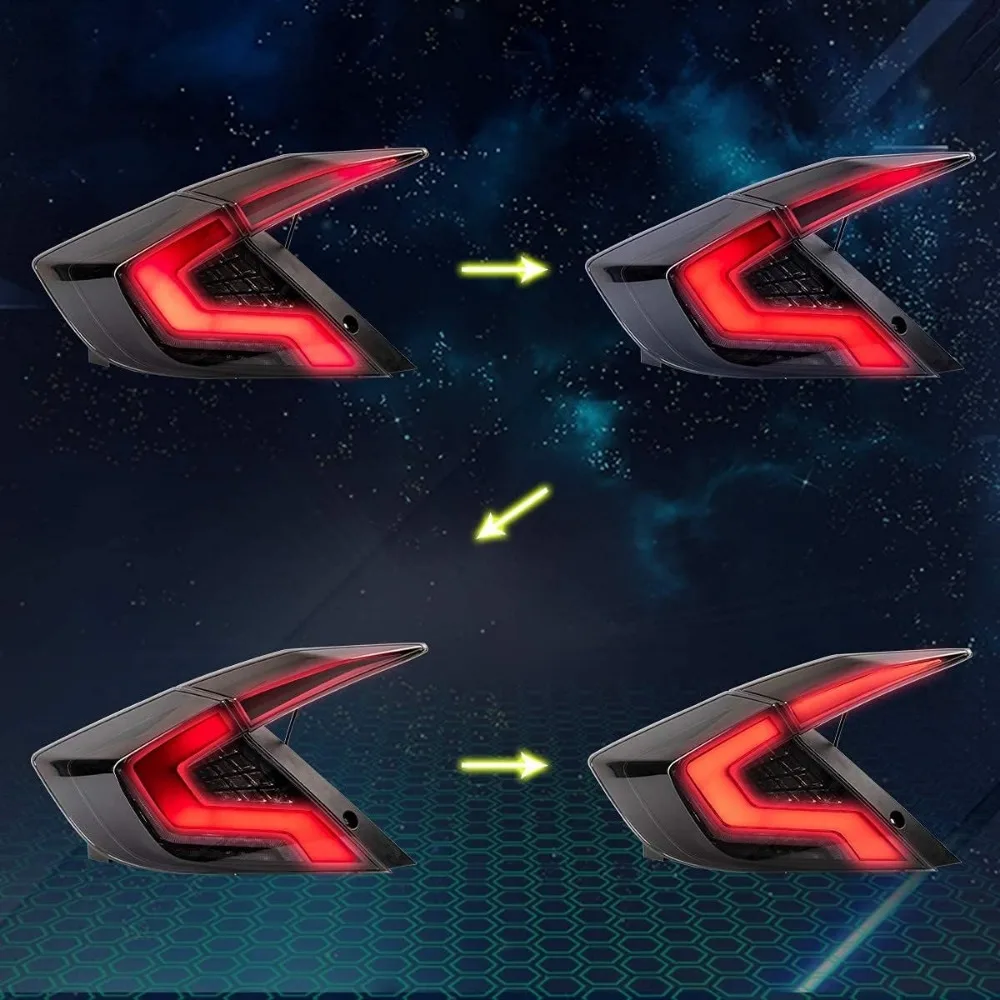 LED Tail Lights  Start Up Animation Rear Lamp Assembly (Not for hatchback & Coupe)