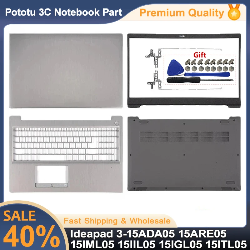 

For Ideapad 3-15ADA05 15ARE05 15IML05 15IIL05 15IGL05 15ITL05 Laptop LCD Back Cover/Front Bezel/Palmrest/Bottom Case Top Case