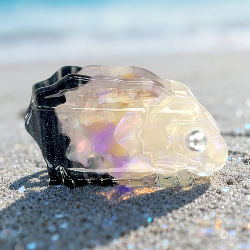 DS جديد الصيف شاطئ اللؤلؤ المحار مشبك شعر صديقة للبيئة خلات مخلب مقاطع مقاطع الشعر العصرية للنساء الفتيات إكسسوارات الشعر