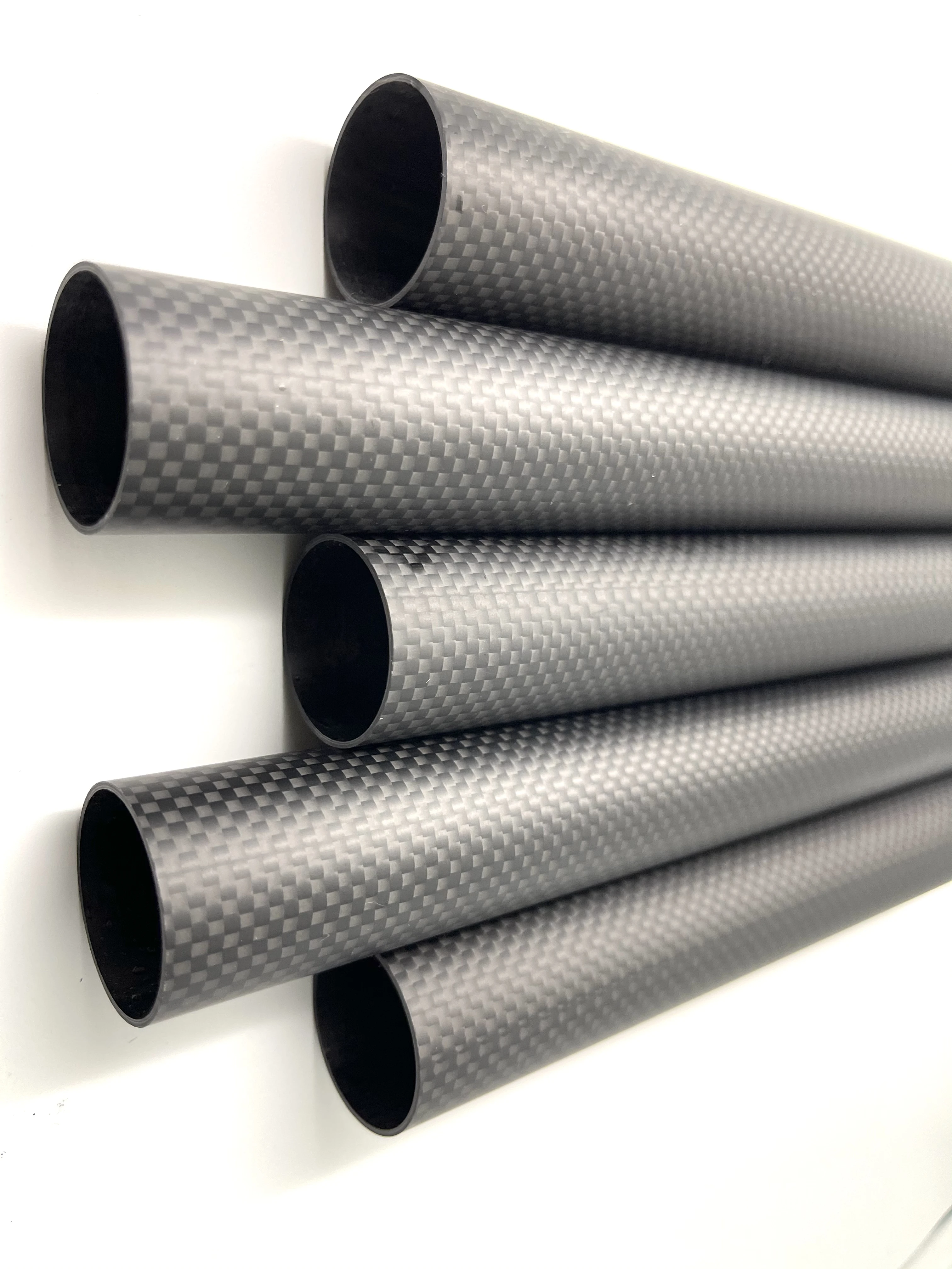 3K Carbon Fiber Tube 2PCS Length 1000MM Plain Matte Wall Thickness 1mm High strength full carbon fiber tube DIY model and Kites