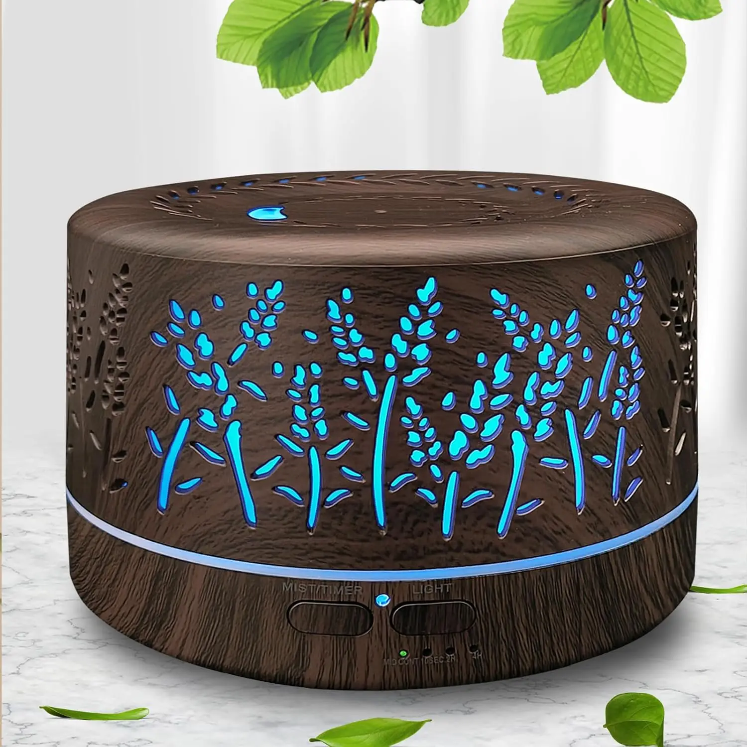 

2026 New Upgrade Diffusers For Essential Oils Large Room,600ml Essential Oil Diffusers For Home,Waterless Auto Off 7 Colors