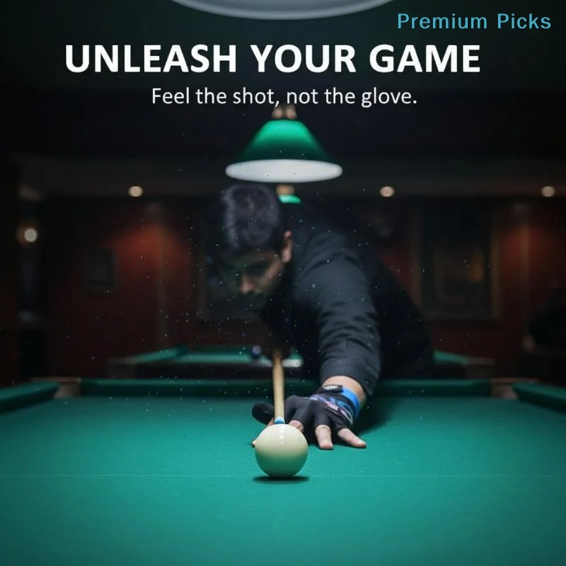 portable3 Finger Open Pool Glove Breathable Polyester Comfortable AntiSlip Fit for Snooker Cue Sports Practice