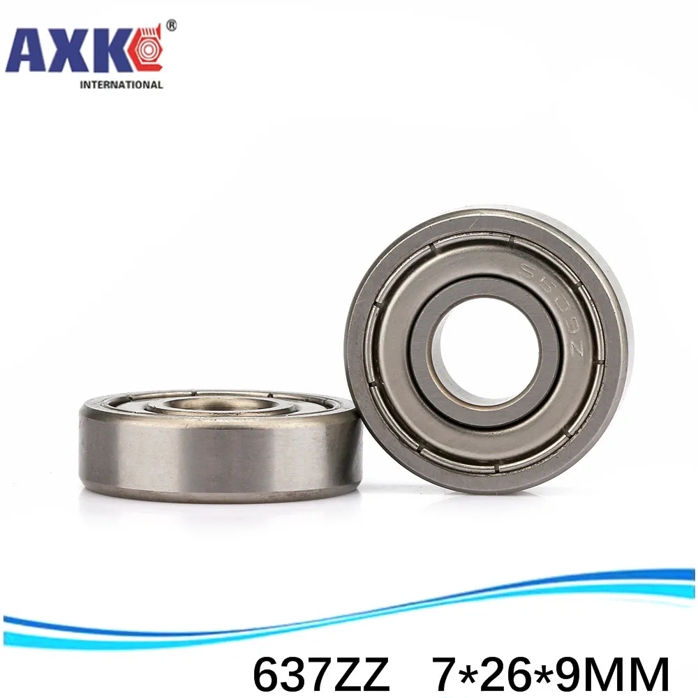 180037 637ZZ 637 ZZ 80037 637-2RS 637RS Miniature Deep Groove Ball Bearing 7*26*9mm * Inch Bearing AXK Steel Ra 0.8 Machinery 99