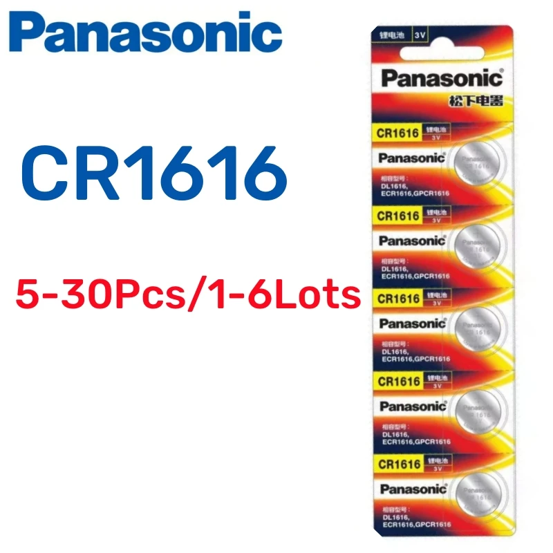 5-30pcs Original Panasonic 3V CR1616 CR 1616 Button Batteries Cell Coin Lithium Battery For Watch Electronic Toy Calculators