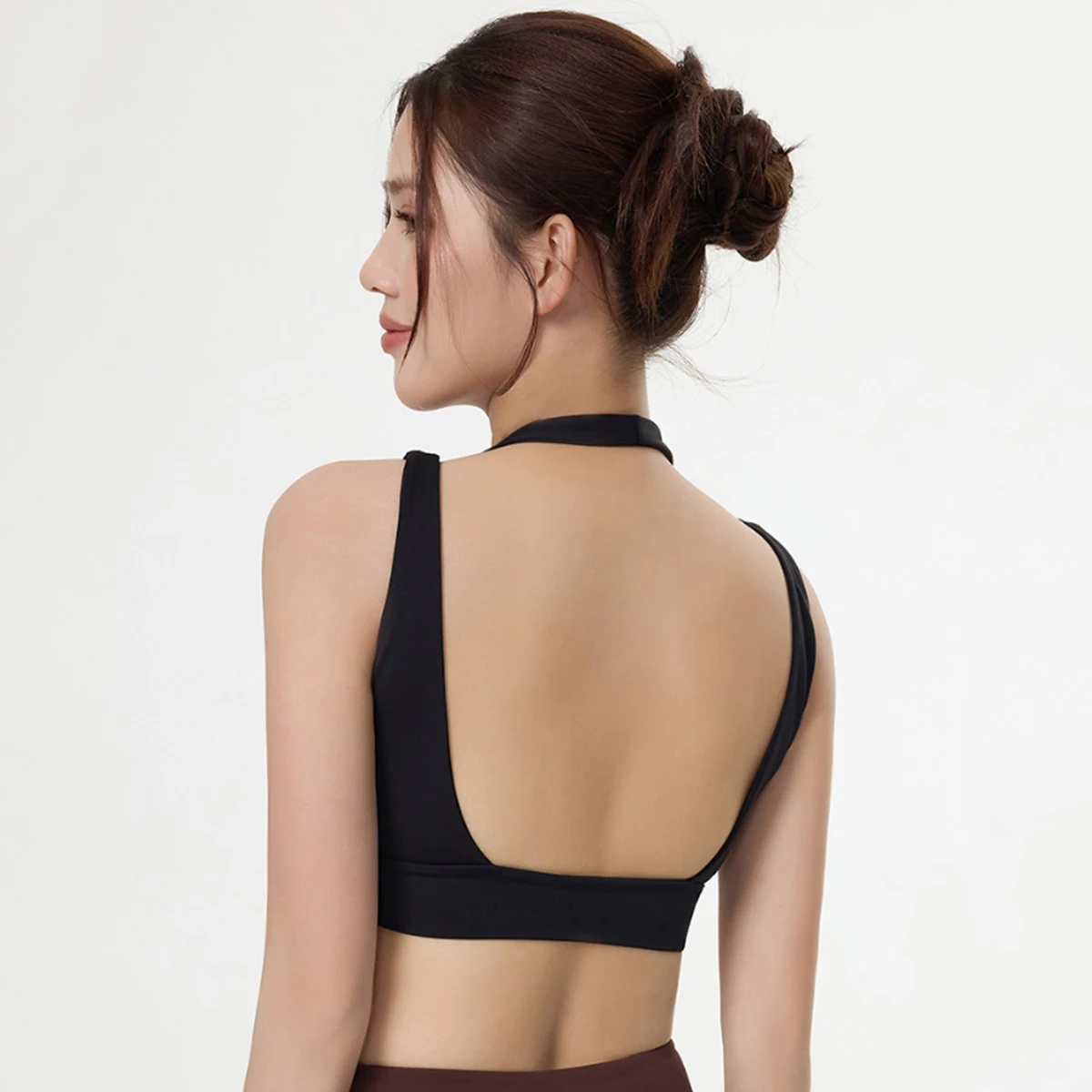 

Женский спортивный бюстгальтер-халтер с высокой поддержкой, сексуальный топ с эффектом пуш-ап, открытой спиной, для спортзала, фитнеса, со съемными вкладышами, для йоги и тренировок, спортивное белье