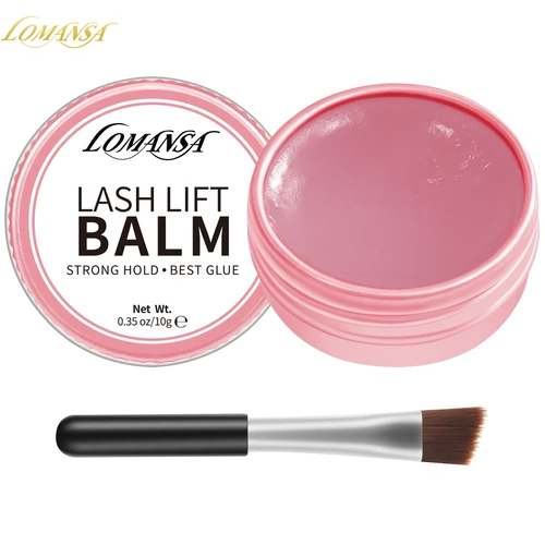 Lomansa-pegamento elevador de pestañas, bálsamo de pegamento para pestañas, sabor a fruta, 2 en 1, adhesivo rizado para permanente de pestañas, herramienta de belleza y maquillaje, 10g