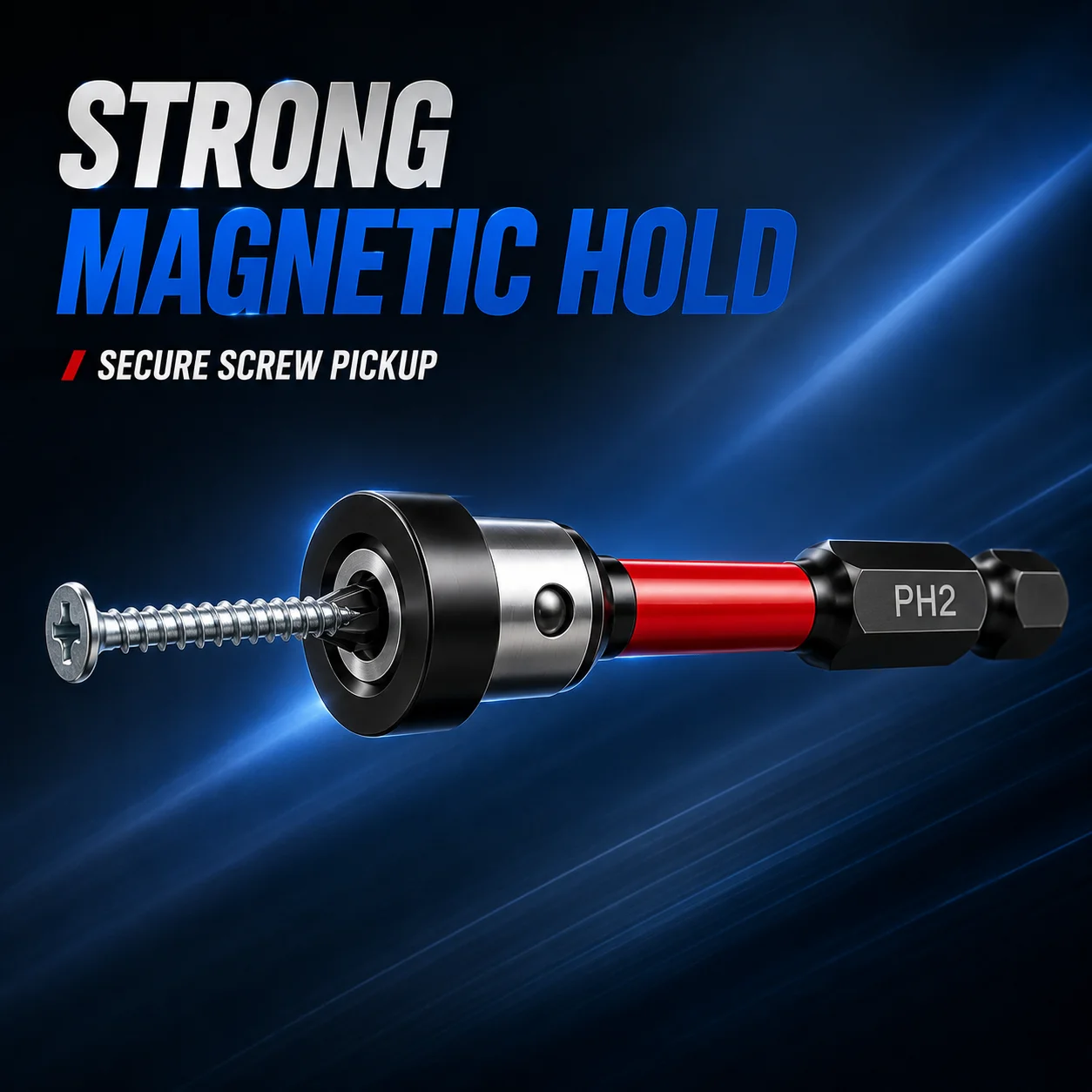 1/3/5pcs Magnetic Screwdriver Bit Setter, PH2 Positioning Bits, 1/4