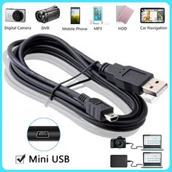 미니 USB 충전기 데이터 케이블, 카메라, 휴대폰, Mp3, Mp4 용, 0.5M, 1M, 1.5M, 2M, 3M, 480Mbps, 5 핀 B, 빠른 배송