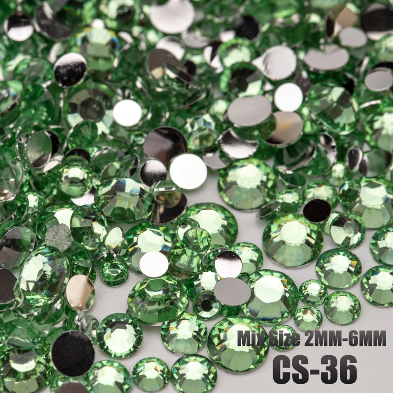 VDD 30/100g Gemischte Größen 2-6mm Harz-Strass-Kristall-Flachsteine aus Kunststoff Großhandel DIY Nagelzubehör Kunsthandwerk Dekoration – Detail 40