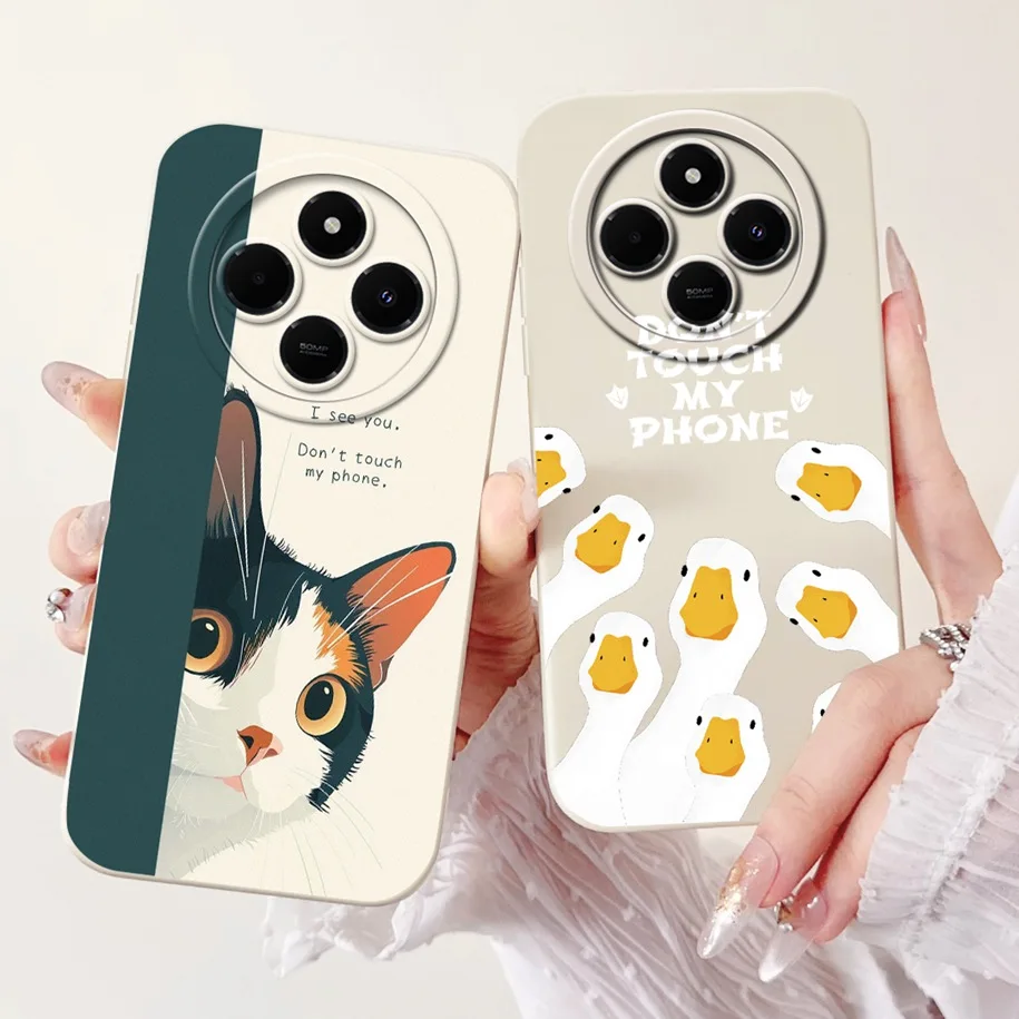 For Xiaomi Redmi 14C Case Poco C75 Cover 2024 Cute Panda Rabbit Cartoon Soft Matte Silicone Back Cover For Redmi14C PocoC75 Case