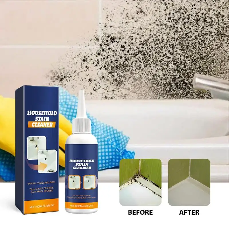 Mold Remover Bathroom And Shower Cleaner 100ML Mildew Cleaner Gel For Bathtub Washing Machine And Glass Guard Household Bathroom