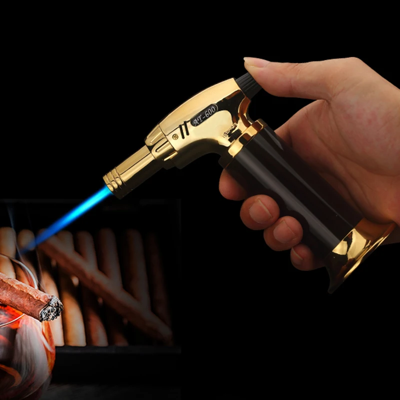 Gas Lighter Windproof BBQ Kitchen Cooking High Capacity Torch Turbine Lighter Spray Gun Jewelry Metal Welding Men\'s Gifts