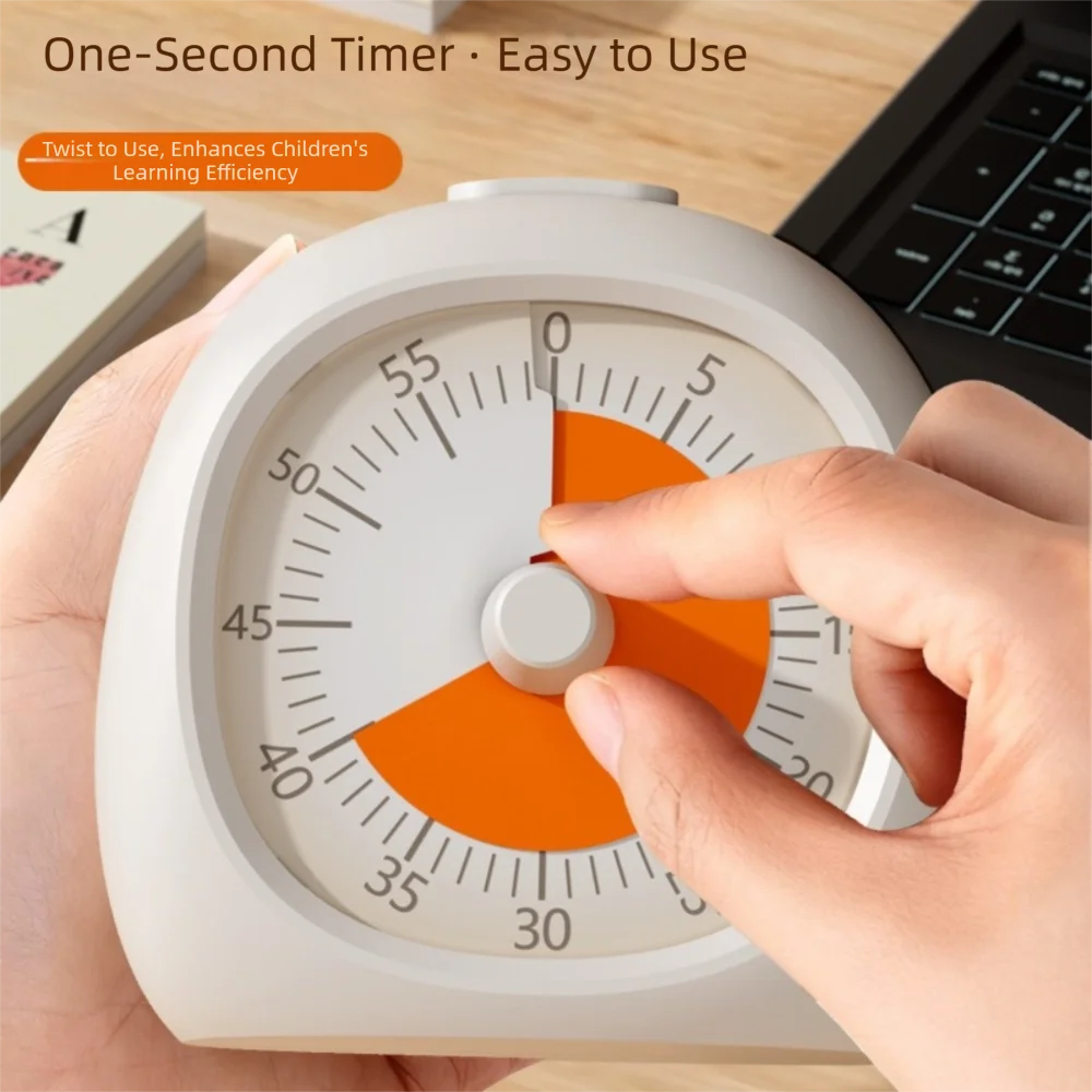 Picture 4: Useful Plastic Visual Timer Silent Focus Aid Study Timer 60 Minute Countdown Timer Study