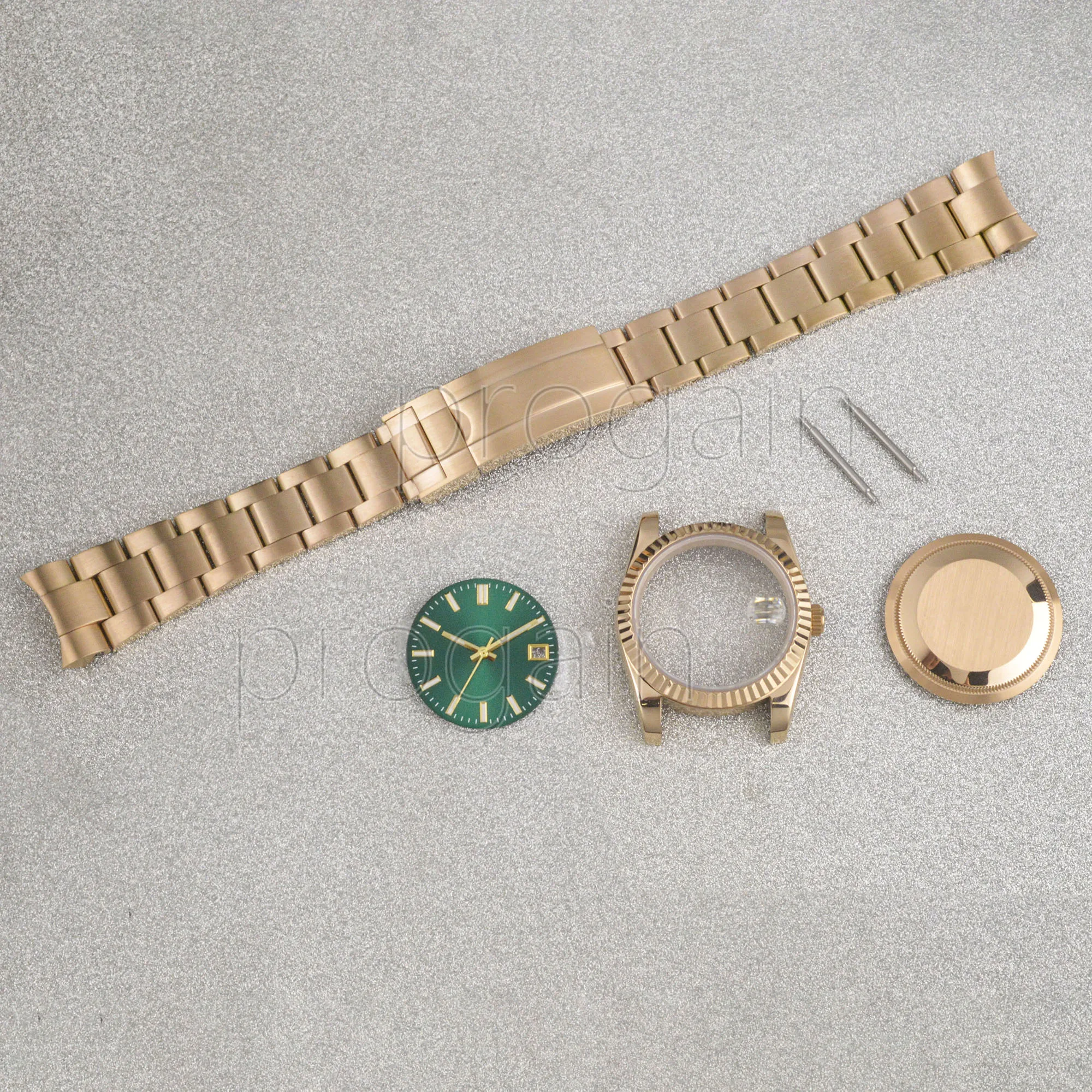 High Quality Case Oyster Band Sapphire Crystal Stainless Steel Watch Case Strap For Datejust NH35 NhH36 Automatic Movement Mod