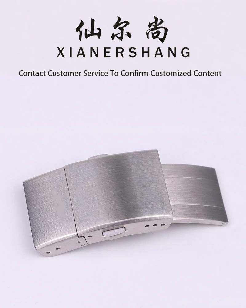 XIANERSHANG Custom Lon-gines L3 Original Watch Clasp 19MM Wire Draw Belt Buckle Stainless Steel Folding Buckle Watch Accessories