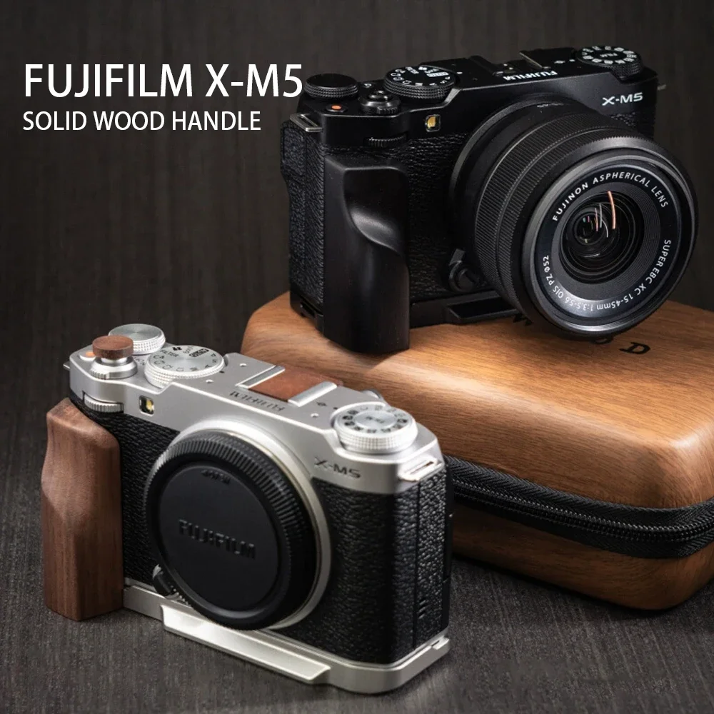 New For YUWOOD Solid Wood L Hand Grip 50g Ultra Light Multifunctional Aluminum Alloy Base Suitable for Fujifilm X-M5