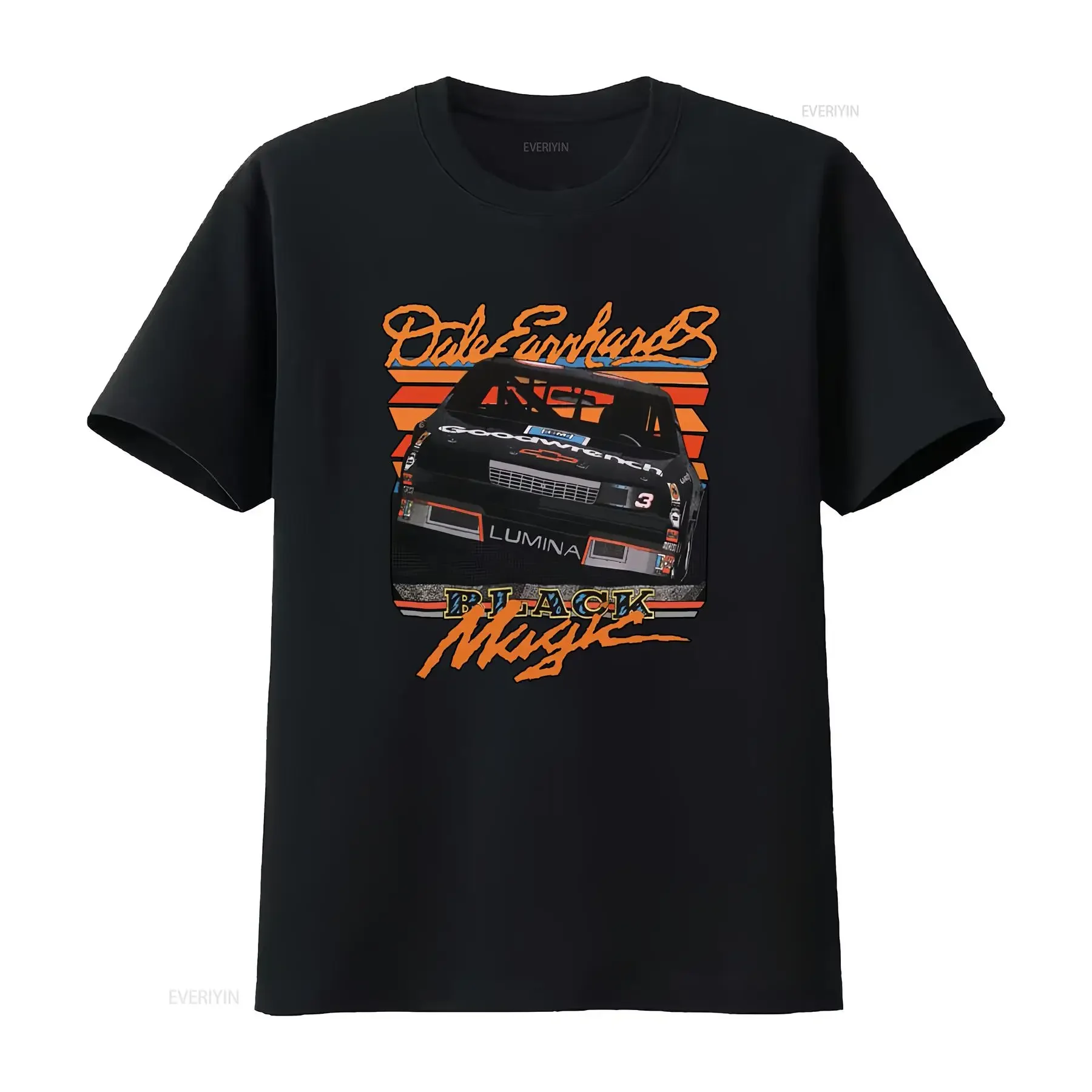 Dale EarnhardT T Shirt Cotton Black  vintage Washed designer clothes Soft streetwear Comfortable Slightly homme graphic fashion