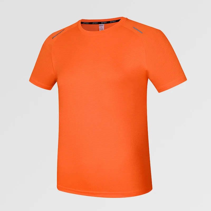 

Summer Round Neck Short Sleeved T-shirt Men Sweat-absorbing Breathable Quick-drying Shirt Breathable Running Sport Tees