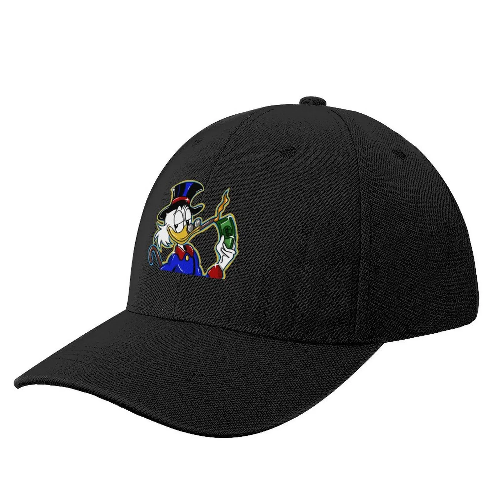 

Scrooge Mcduck smoking money away Baseball Cap Horse Hat Golf Cap Beach Bag Luxury Hat Male Women's