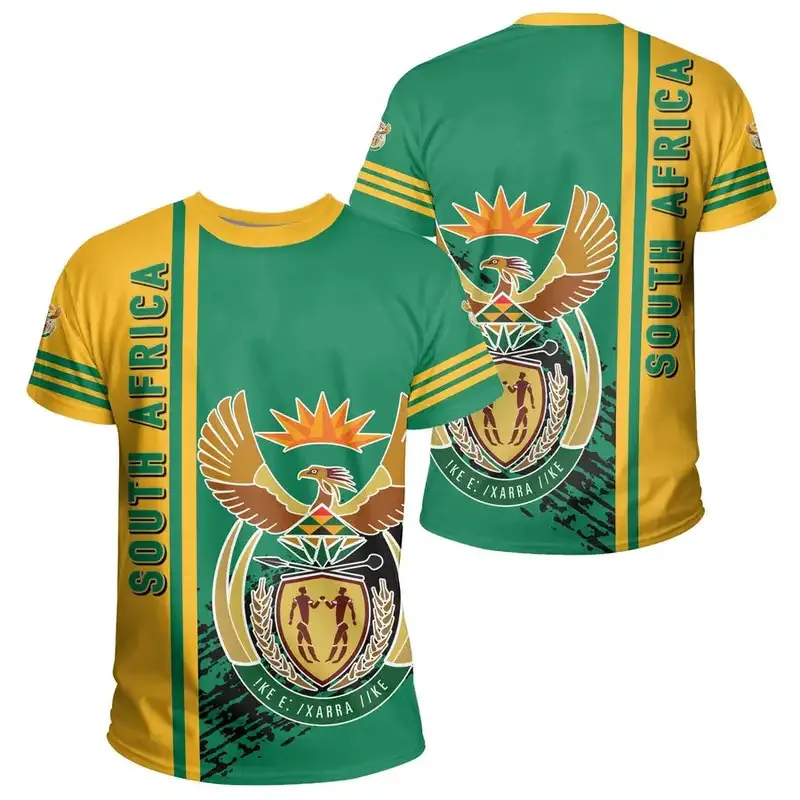 1 Piece Custom Your Picture South African Springbok Unique T-Shirt Scratch Style Men'S Clothing African Zone T-Shirt Casual Prin