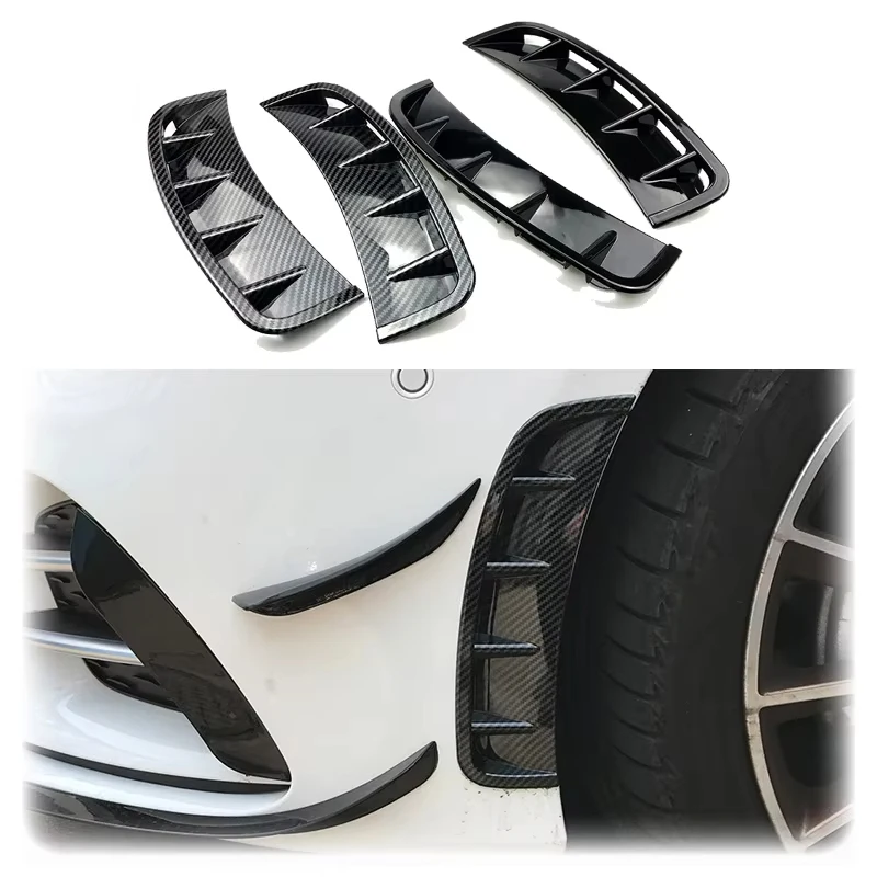

2019 Universal Front Bumper Side Trim Lip Spoiler For Mercedes Benz A Class Hatchback Sedan W177 AMG Line