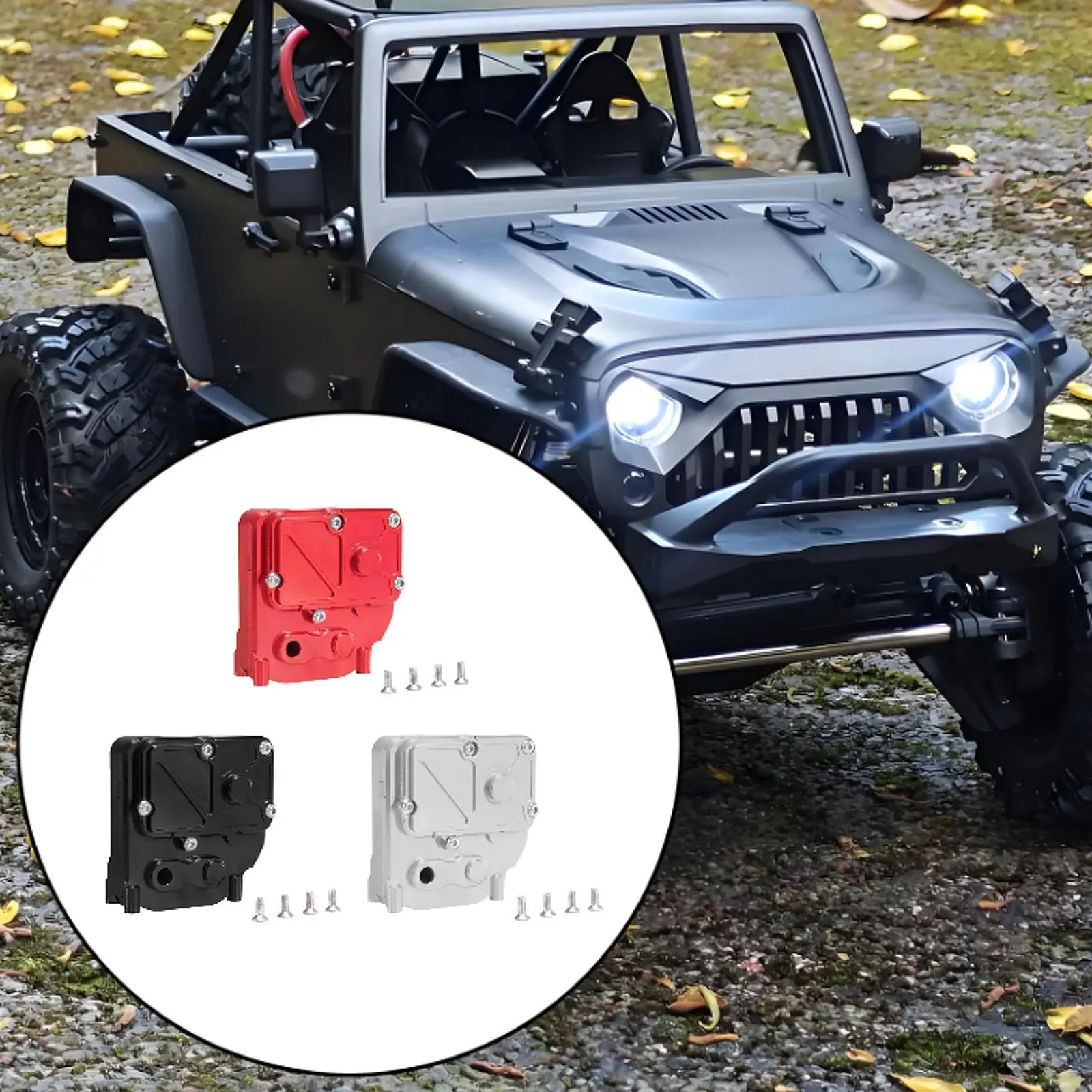 

1:12 RC Car Lightweight Sturdy Multiuse Rustproof Easy to Install Gearbox House DIY Modified Aluminum for RC Vehicle Fittings