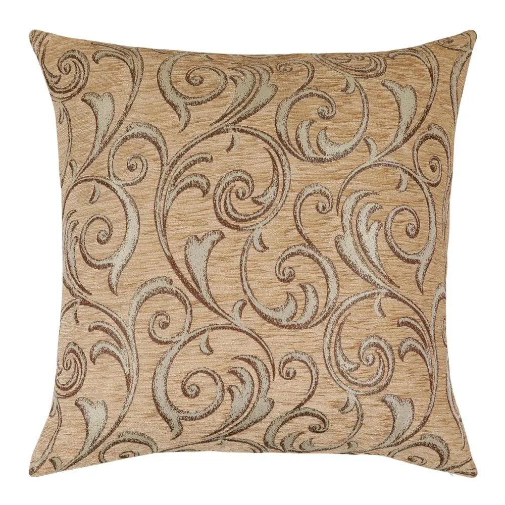 

Chenille Ivy/Floral Style California Peach 22""X22"" Pillow Cover Sham For Home Decor, Office, Farmhouse, Sofa, Couch, Porch,