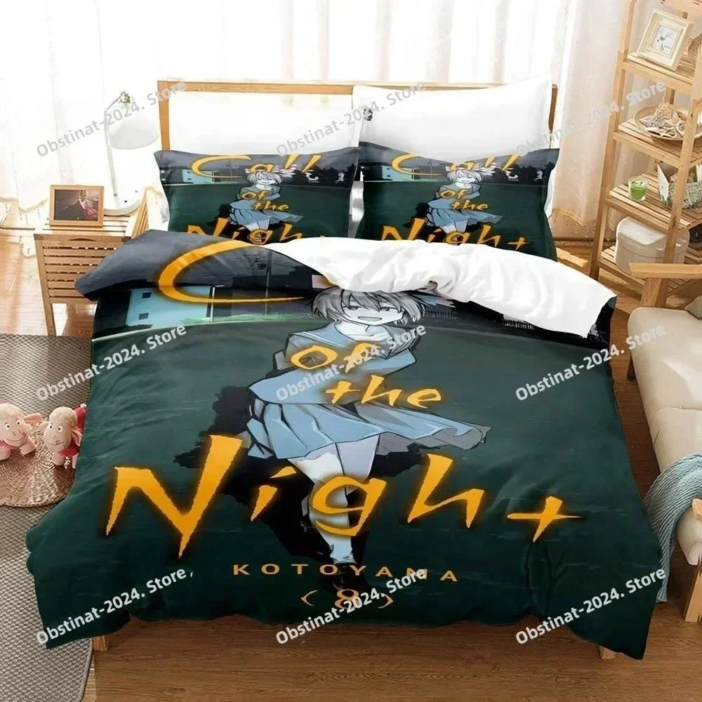 3D Anime CALL OF THE NIGHT Bedding Set Printed single Comforter Quilt Bed Cover Duvet Cover Pillow Case 3 Pieces Kids Adult Size