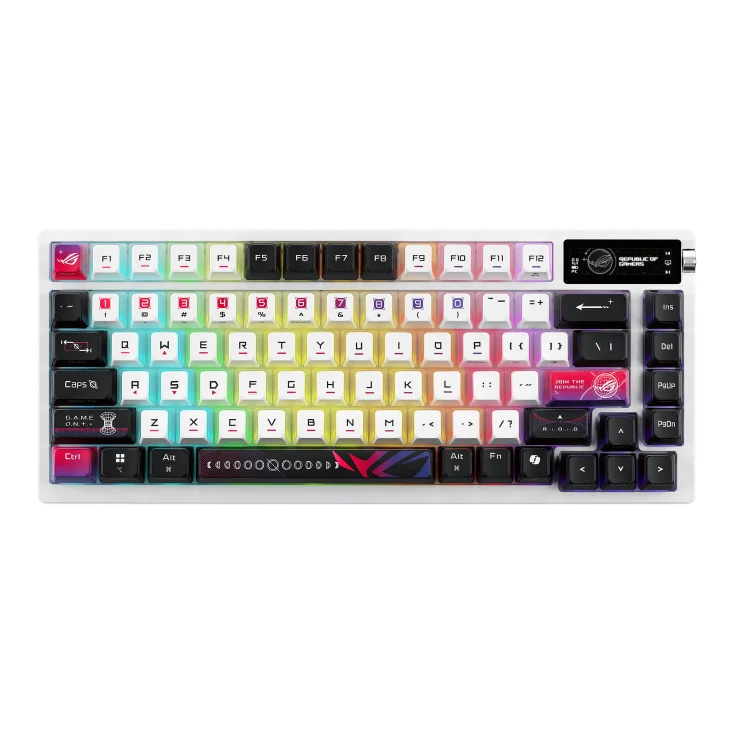 2025 New Airrval ROG Azoth X Mechanical Switches Tri-mode OLED Display RGB 1000Hz Professional Esports Gaming for PC